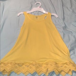 bright yellow, light weight tank top